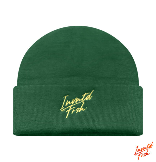 Invntd Frsh Signature Beanie Emerald Green/Gold