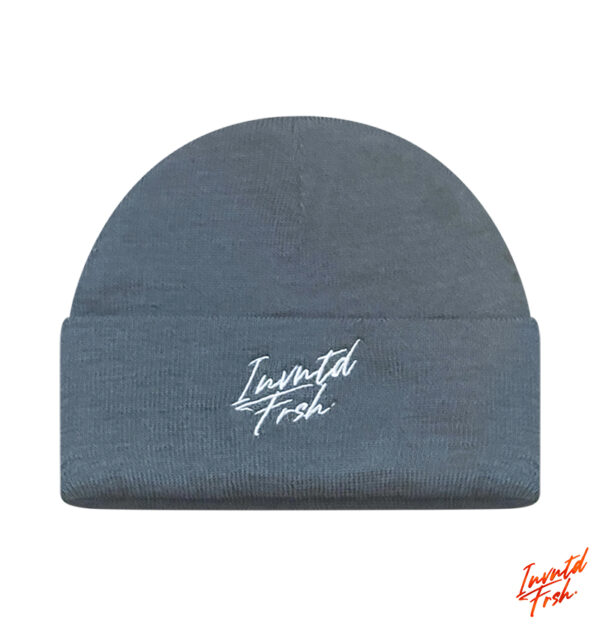 Invntd Frsh Signature Beanie Grey/White