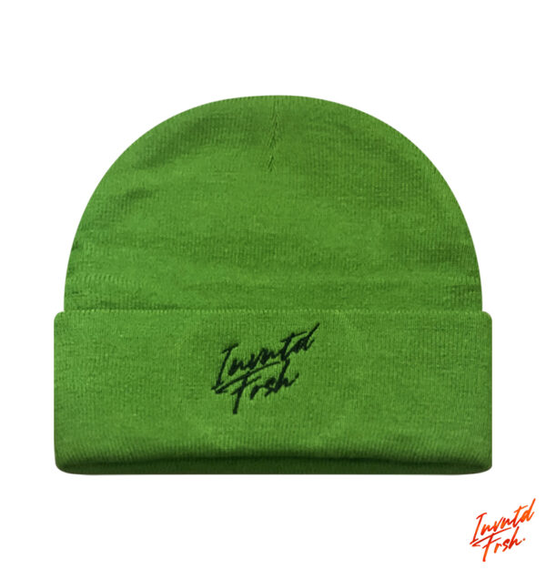 Invntd Frsh Signature Beanie Electric Green/Black