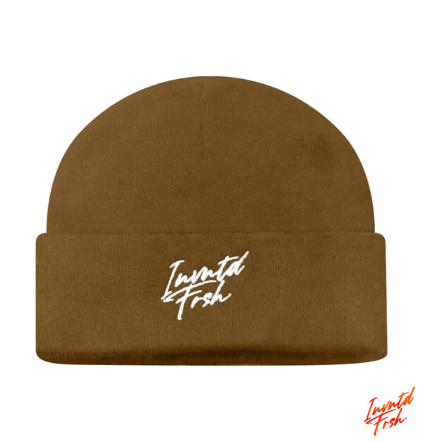 Invntd Frsh Signature Beanie Brown/White