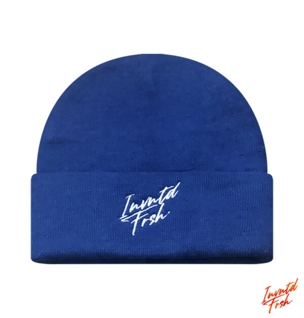 Invntd Frsh Signature Beanie Royal Blue/Snow White