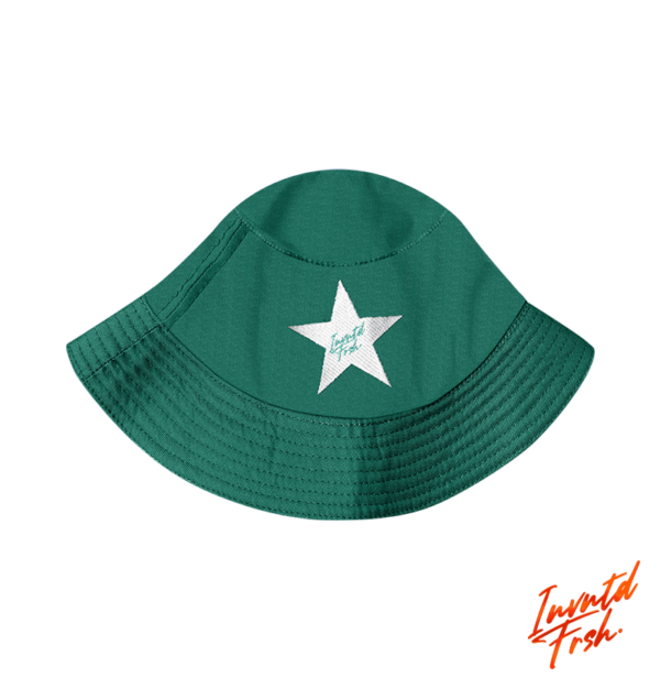 Invntd Frsh All-Star Hunter Green/White Bucket Hat