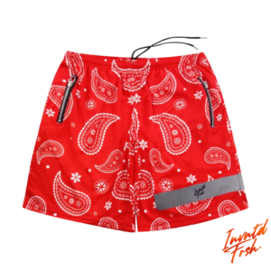 Invntd Frsh Signature Shorts- Red Paisley/White